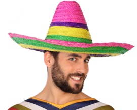Mexicaanse sobrero multicolor | Mexico hoed 50cm