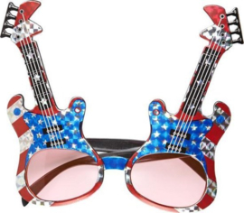 Amerikaanse rockgitaar bril voor volwassenen - Accessoires > Brillen