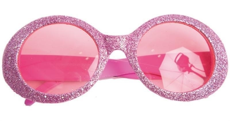 Disco glitter bril roze Disco glitter bril roze