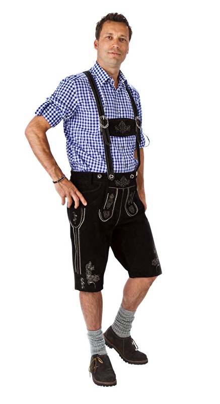 Lederen lederhose zwart Lederen lederhose zwart
