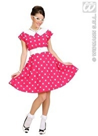 Roze / wit diner girl Roze / wit diner girl