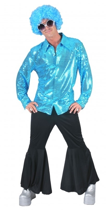 Glitter blouse Aqua / blauw Glitter blouse Aqua / blauw