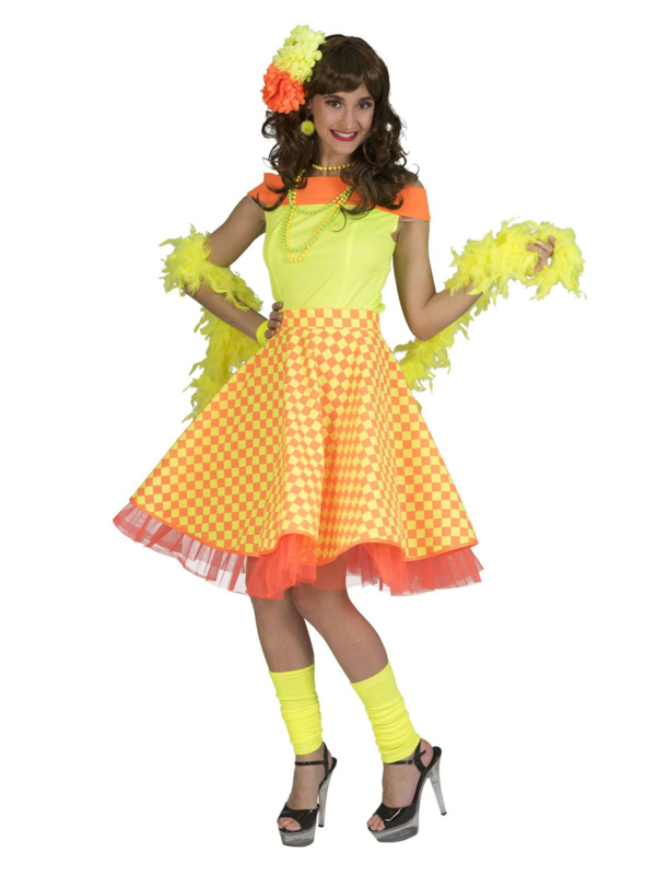 Rock 'n roll rok geel oranje Rock 'n roll rok geel oranje