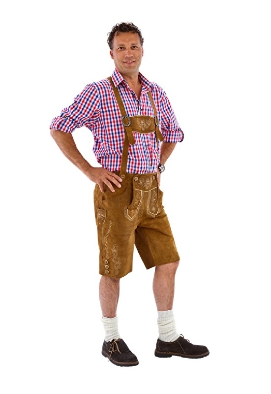Lederen lederhose kort bruin Lederen lederhose kort bruin