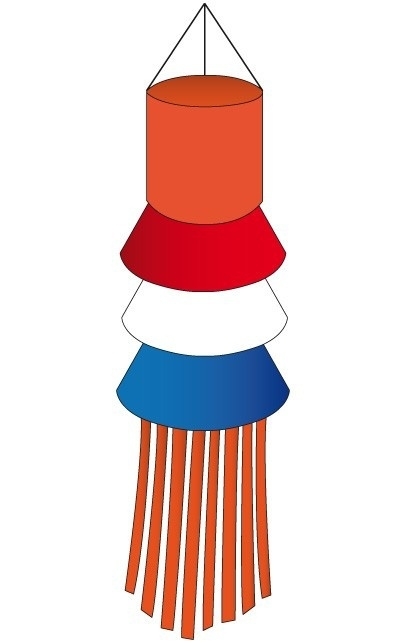 Windsock rood/wit/blauw Windsock rood/wit/blauw