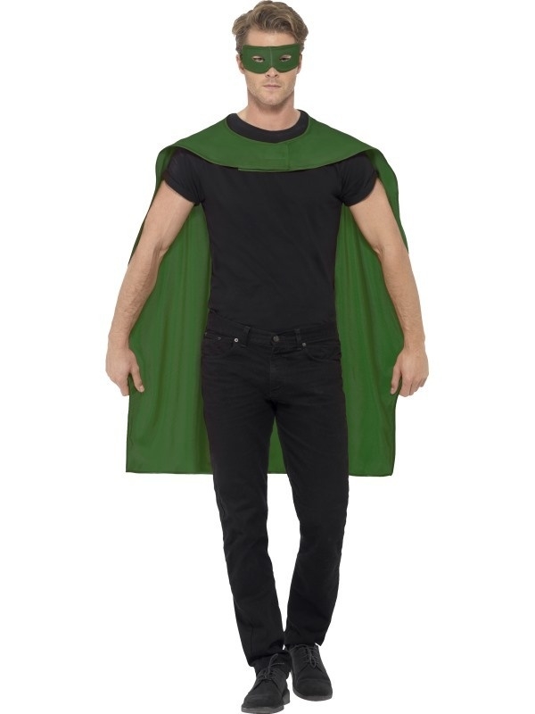 Groene helden cape en masker Groene helden cape en masker