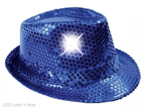 Blauwe hoed met verlichting Blauwe hoed met verlichting