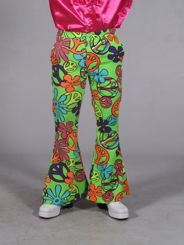 Disco / 70`s wijde broek flower power Disco / 70`s wijde broek flower power