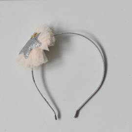 Diadeem ster tule zilver