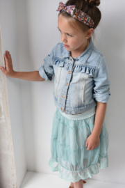 Rok broderie turquoise