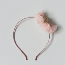 Diadeem ster tule roze