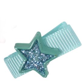 Clipje ster turquoise 3cm