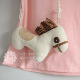 Handtasje paardje beige