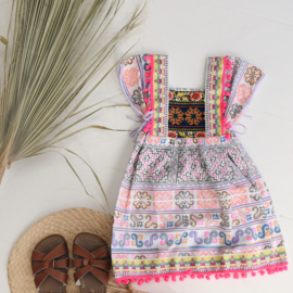 Boho ibiza jurkje/tuniek blauw