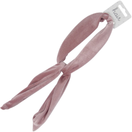 Velvet haarband ijzerdraad roze