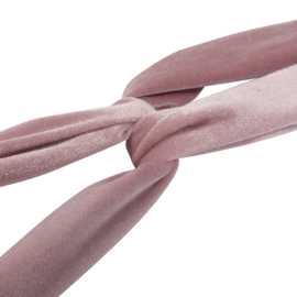 Velvet haarband ijzerdraad roze