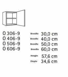 Bovenkast Porto 60x57,6