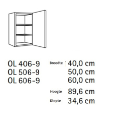 bovenkast hoog Vigo 60x89,6 cm