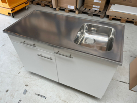 Kichenette keukenblok met RVS werkblad 122x60cm Bengt