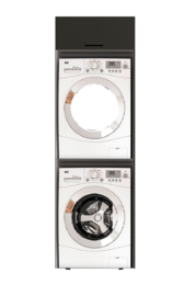 63,2 cm wasmachine en droger kast MUKI antraciet