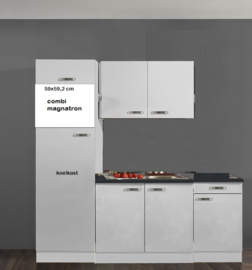 witte keuken pantry oplossing 220x60cm