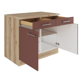 Buffet onderkast Bari 2 deur 2 lades 100x57x82cm