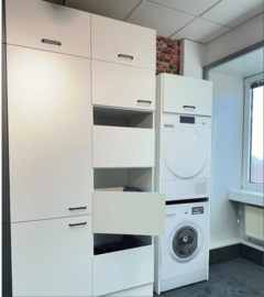 63,2 cm wasmachine / droger kast MUBO wit