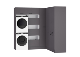 213,2 x 210 cm wasmachine / droger set kast MUKI antraciet
