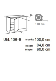 Hoek onderkast Arta 110x60x82cm