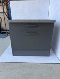 Onderkast 60 cm tbv Droger en of wasmachine MUKI Antraciet