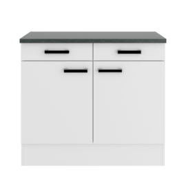 Onderkast twee lades twee deur 100x50x88 cm