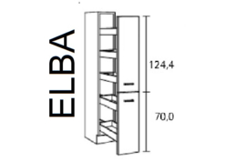 Apothekerskast Faro 30 x 57 x 206,8 cm