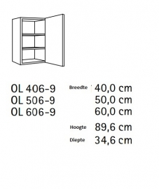 Bovenkast hoog Lagos 50x89,6