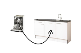 Bengt pantry keuken vaatwasser lades 150x60cm