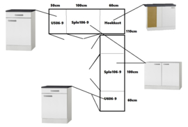 Oslo hoek keuken 210x270cm