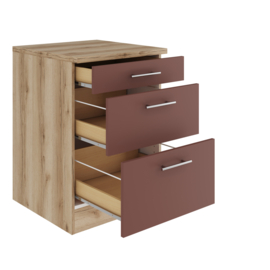 Onderkast 3x lades Bari 60x57x82cm