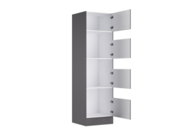 Bijkeuken hoge waskast MUKI antraciet 60x57,1x210 cm