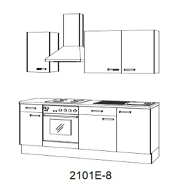 Keuken zonder hoge kast mat wit Bengt