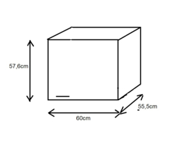 Extra diepe bovenkast 60x55,5x57,6cm MUBO wit
