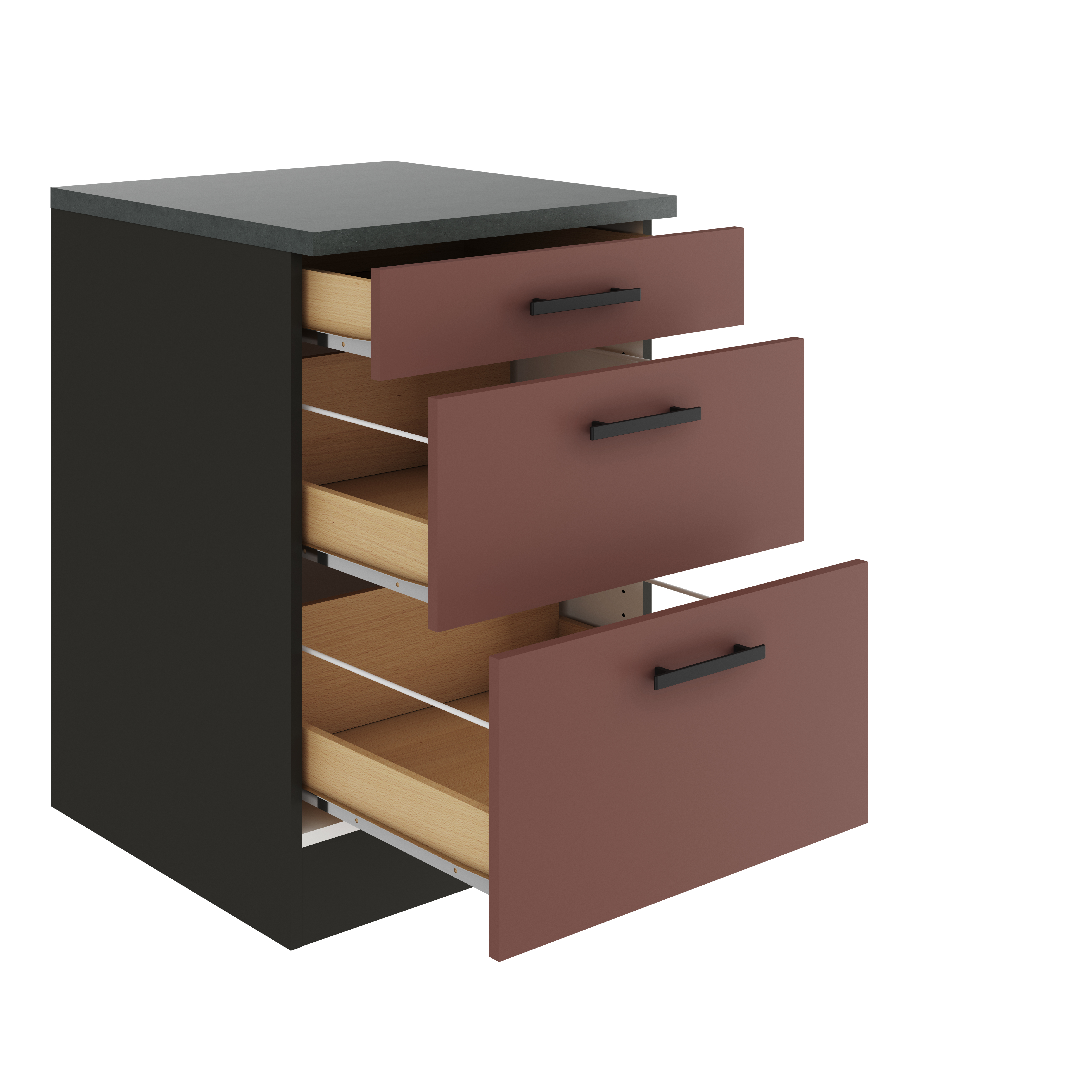 Onderkast 3x lades Nizza 60x57x82cm