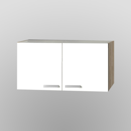 Bovenkast Zamora wit met licht eiken design 100x57,6