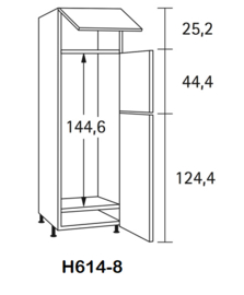 Hoge koel-vrieskast 211,8 x 58,4 x 60 cm Bengt wit