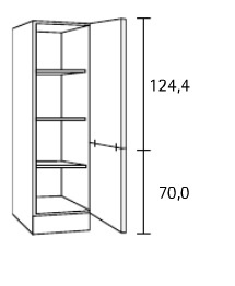 Hogekast 60x60x206,8 cm steigerhout