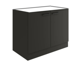 Antraciet ondiepe keukenkasten MUKI 88cm hoog