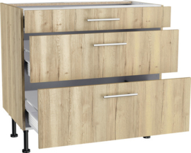 Onderkast 90 x 58,4 cm | 3x uittreklade | wildeikenErik