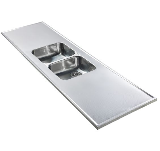Reginox RVS werkblad diamant structuur 2015x600mm