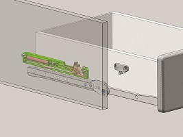 Lage keuken 180x60x50cm ERIK wild eiken 5 lades