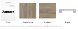 Bovenkast Zamora wit met licht eiken design 50x57,6