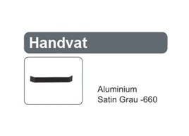 Metalen Greep Satin grau 660