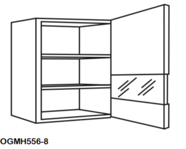 Glas segment bovenkast Bengt 50 x 70,4 x 34,9 cm